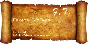 Fekecs Tímea névjegykártya