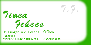 timea fekecs business card